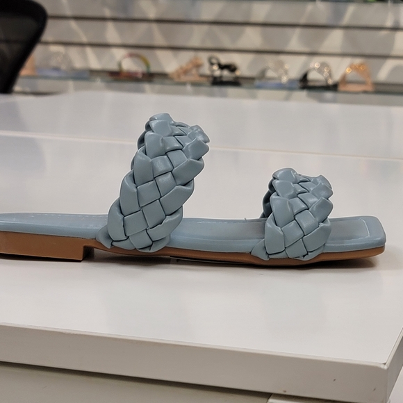 Crossing Paths" Double Braided Slide-On Sandals - - Picture 6 of 7